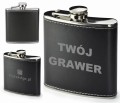 PIERSIÓWKA 180ml z EKOSKÓRA z GRAWEREM dla FIRM