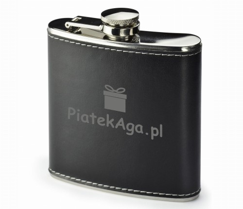 PIERSIÓWKA 180ml z EKOSKÓRA z GRAWEREM dla FIRM