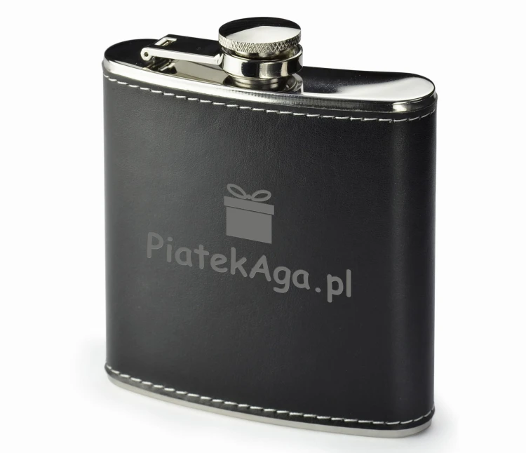 PIERSIÓWKA 180ml z EKOSKÓRA z GRAWEREM dla FIRM