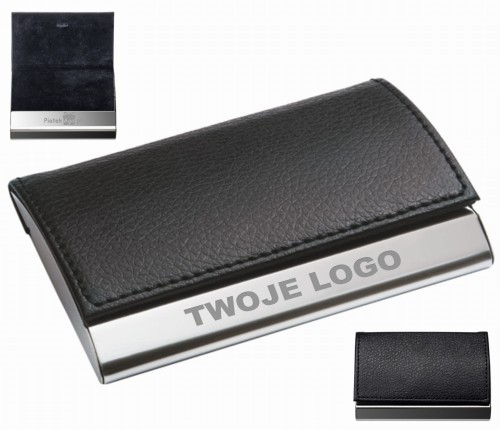 Czarny wizytownik z ekoskórą dla FIRM