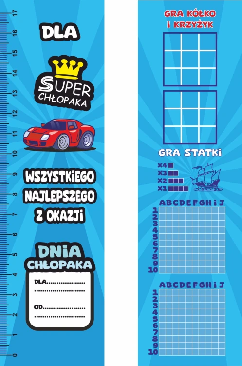 Zestaw dzień  chłopaka zakładka linijka