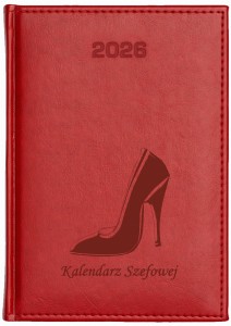  Kalendarz Książkowy A4 Dzienny Czerwony 2026 - Nebraska