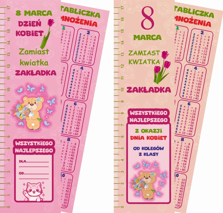 Dzień kobiet linijka zakładka