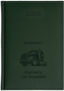  Kalendarz Książkowy A5 Dzienny zielony 2026 - Porcellana