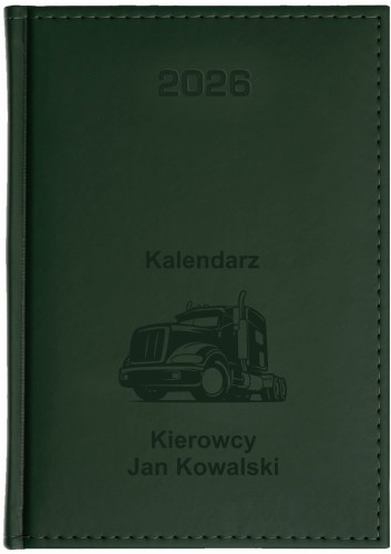 Kalendarz zielony porcellana