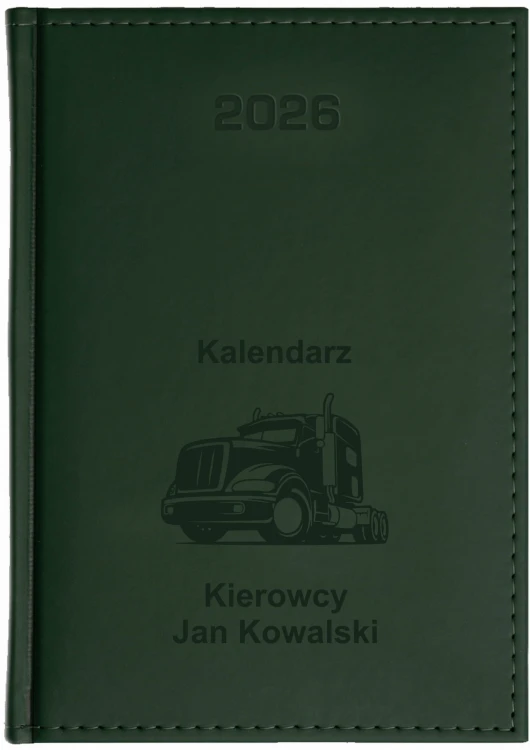 Kalendarz zielony porcellana