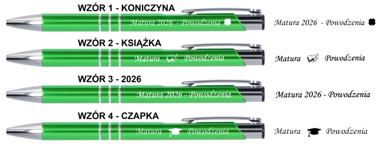 Długopis matura czarny wkład wzory