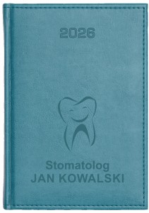  Kalendarz Książkowy A4 Dzienny Turkusowy 2026 - Nebraska