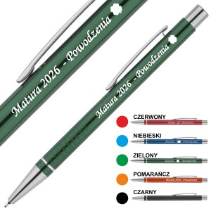 Długopis Lekkopiszący -wzory- GRAWER MATURA - CZARNY WKŁAD