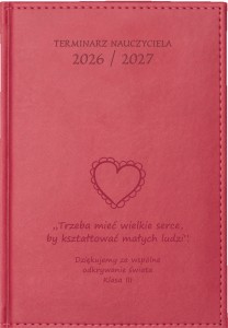 KALENDARZ NAUCZYCIELA RÓŻOWY Vivella A5 Dzienny 2026/27