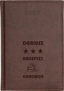  Kalendarz Książkowy A4 Dzienny CIEMNY BRĄZOWY 2027 - Vivella