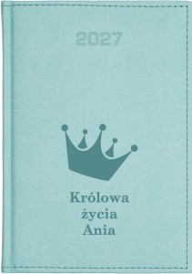  Kalendarz Książkowy A4 Dzienny TURKUSOWY 2027 - VIVELLA