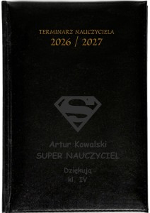 KALENDARZ NAUCZYCIELA BALADEK A5 Dzienny Czarny 2026/27