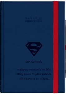 KALENDARZ NAUCZYCIELA A5 Tygodniowy Z GUMKĄ GRANATOWY 2026/27 + GRAWER NEBRASKA