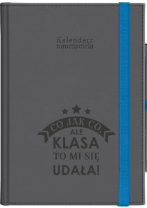 KALENDARZ NAUCZYCIELA A5 Tygodniowy Z GUMKĄ SZARY 2026/27 + GRAWER NEBRASKA