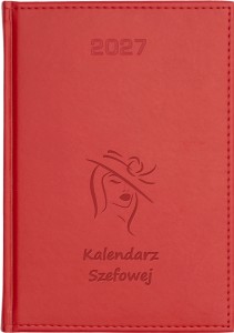 Kalendarz Książkowy B6 Dzienny Czerwony 2027 - Vivella