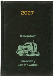 Kalendarz Książkowy B6 Dzienny Zielony 2027 - Baladek