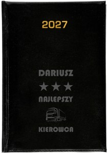 Kalendarz Książkowy B6 Dzienny Czarny 2027 - Baladek