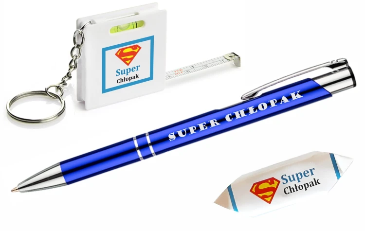 3w1 Poziomica SUPERMAN + Długopis + Krówka NIEBIESKI.jpg